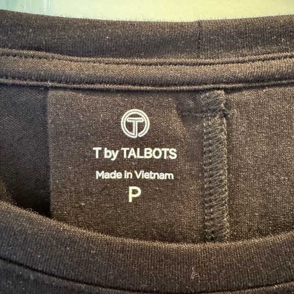 Talbots Black Short Sleeve Crewneck Tee - Picture 2 of 5